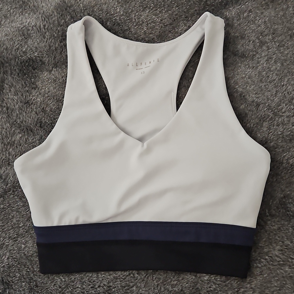 Allfenix Mia Stripe Sports Top white/navy/black, Size XS